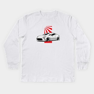 White GR86 JDM Coupe Kids Long Sleeve T-Shirt